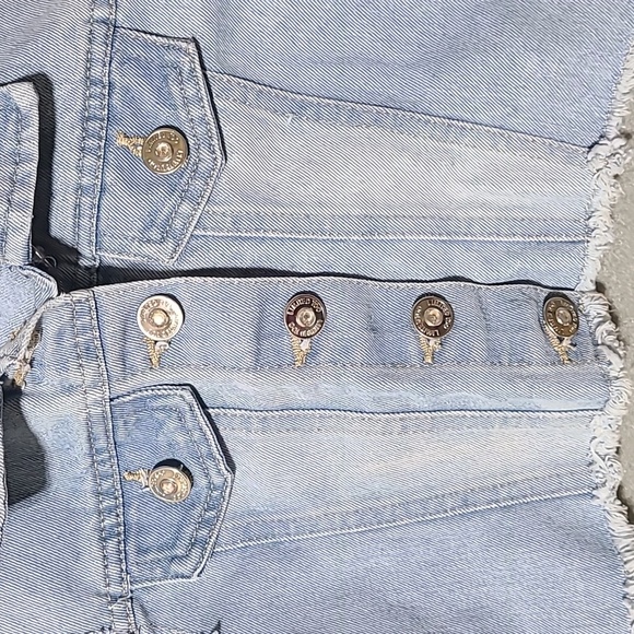 LIMITED TOO Girl's Denim Blue Jean Sleeveless Vest - Size 8 - Picture 3 of 12